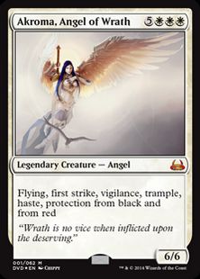Foil】《怒りの天使アクローマ/Akroma, Angel of Wrath》[DD3・DvD] 白 