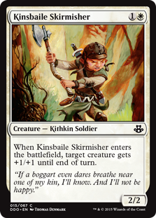 《キンズベイルの散兵/Kinsbaile Skirmisher》[EvK/DDO] 白C