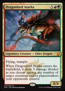 《龍王アタルカ/Dragonlord Atarka》[DTK] 金R