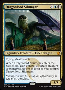 【Foil】■プレリリース■《龍王シルムガル/Dragonlord Silumgar》[DTK-PRE] 金R
