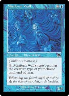 【Foil】《霧衣の壁/Mistform Wall》[ONS] 青C