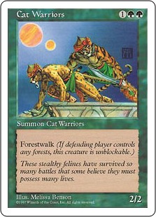 《猫族の戦士/Cat Warriors》[5ED] 緑C