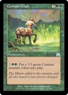 【Foil】《ケンタウルスの地/Centaur Glade》[ONS] 緑U