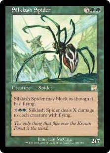 【Foil】《絹鎖の蜘蛛/Silklash Spider》[ONS] 緑R