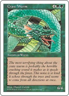 《大喰らいのワーム/Craw Wurm》[5ED] 緑C