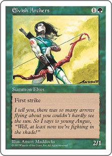 《エルフの射手/Elvish Archers》[5ED] 緑R