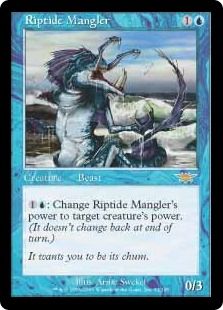 《激浪の刻み獣/Riptide Mangler》[LGN] 青R