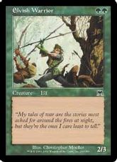 【Foil】《エルフの戦士/Elvish Warrior》[ONS] 緑C