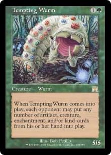 【Foil】《誘うワーム/Tempting Wurm》[ONS] 緑R