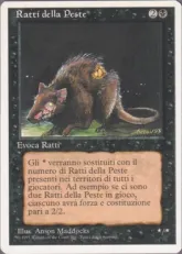 《疫病ネズミ/Plague Rats》[3ED] 黒C