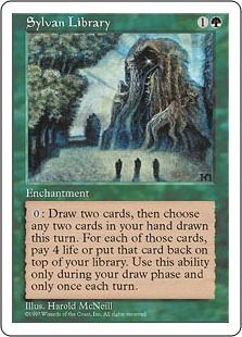 《森の知恵/Sylvan Library》[5ED] 緑R