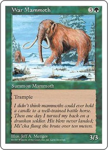《ウォー・マンモス/War Mammoth》[5ED] 緑C