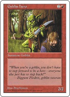 《ゴブリンの勇士/Goblin Hero》[5ED] 赤C
