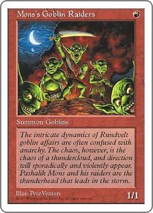 《モンスのゴブリン略奪隊/Mons's Goblin Raiders》[5ED] 赤C