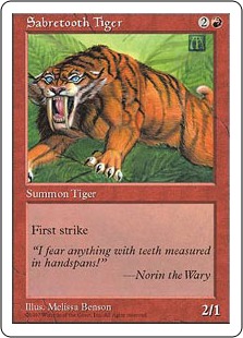 《剣歯虎/Sabretooth Tiger》[5ED] 赤C