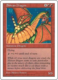 □黒枠□《シヴ山のドラゴン/Shivan Dragon》[4EDBB] 赤R | 日本最大級