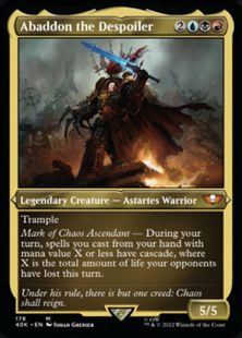 【サージ・Foil】(178)《強奪者、アバドン/Abaddon the Despoiler》[40K] 金R※提示用カード