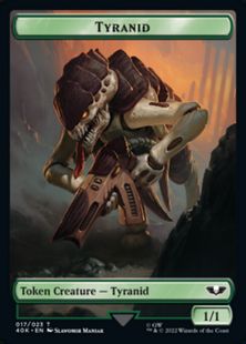 【サージ・Foil】(017/009)《ティラニッド・ガーゴイル+ティラニッドトークン/Tyranid Gargoyle+Tyranid Token》[40K] 緑/青