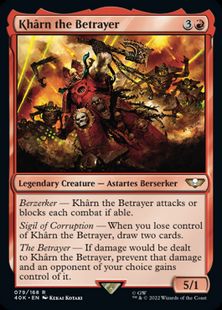 (079)《裏切者、カーン/Khârn the Betrayer》[40K] 赤R