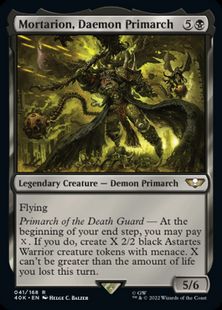 【サージ・Foil】(041)《総魔長、モータリオン/Mortarion, Daemon Primarch》[40K-SF] 黒R