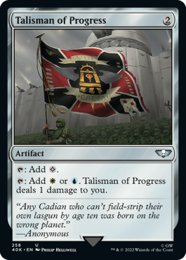 【サージ・Foil】(258)《発展のタリスマン/Talisman of Progress》[40K-SF] 茶U