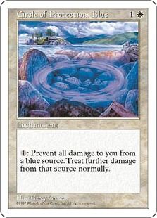 《青の防御円/Circle of Protection: Blue》[5ED] 白C