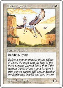 《メサ・ペガサス/Mesa Pegasus》[5ED] 白C