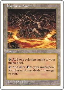 《カープルーザンの森/Karplusan Forest》[5ED] 土地R