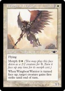 【Foil】《羽ばたく戦士/Wingbeat Warrior》[LGN] 白C