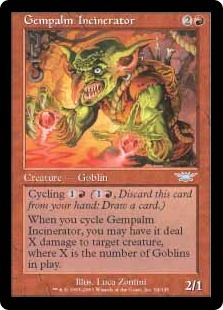《宝石の手の焼却者/Gempalm Incinerator》[LGN] 赤U