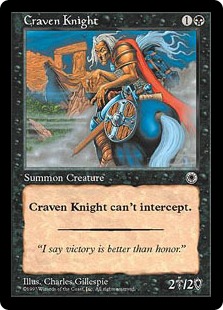 《臆病な騎士/Craven Knight》[POR] 黒C