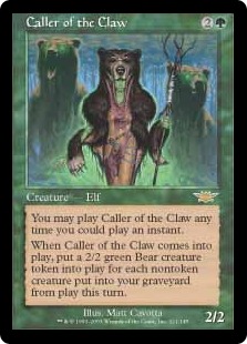 《鉤爪の統率者/Caller of the Claw》[LGN] 緑R