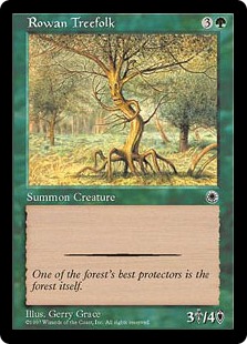 《ナナカマドのツリーフォーク/Rowan Treefolk》[POR] 緑C