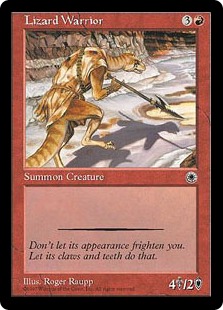 《トカゲ人間の戦士/Lizard Warrior》[POR] 赤C