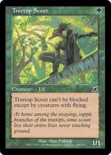 【Foil】《樹上の斥候/Treetop Scout》[SCG] 緑C