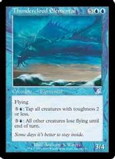 【Foil】《雷雲の精霊/Thundercloud Elemental》[SCG] 青U