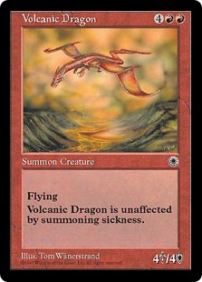 《火山のドラゴン/Volcanic Dragon》[POR] 赤R
