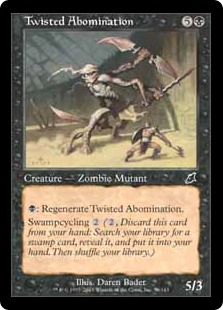 【Foil】《よじれた嫌悪者/Twisted Abomination》[SCG] 黒C