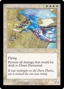 【Foil】《曙光の精霊/Dawn Elemental》[SCG] 白R