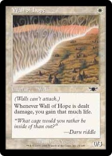 【Foil】《希望の壁/Wall of Hope》[LGN] 白C