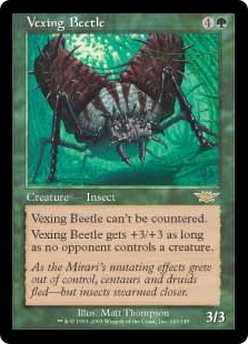 【Foil】《いらつき甲虫/Vexing Beetle》[LGN] 緑R