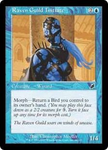 《レイヴンギルドの信徒/Raven Guild Initiate》[SCG] 青C
