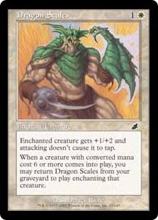 【Foil】《ドラゴンの鱗/Dragon Scales》[SCG] 白C