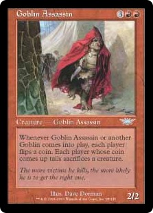 《ゴブリンの暗殺者/Goblin Assassin》[LGN] 赤U