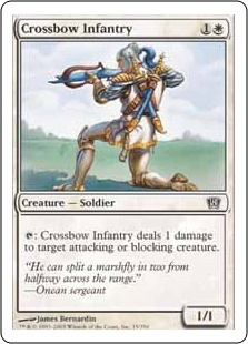 【Foil】《弩弓歩兵/Crossbow Infantry》[8ED] 白C