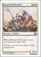 【Foil】《堅牢な防衛隊/Staunch Defenders》[8ED] 白U