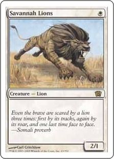 【Foil】《サバンナ・ライオン/Savannah Lions》[8ED] 白R