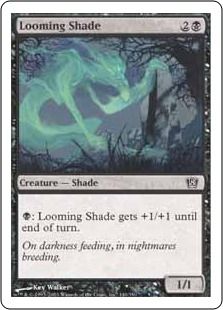 【Foil】《立ちはだかる影/Looming Shade》[8ED] 黒C