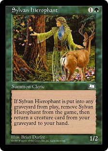 《森の秘義司祭/Sylvan Hierophant》[WTH] 緑U