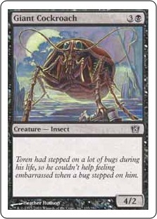 【Foil】《巨大ゴキブリ/Giant Cockroach》[8ED] 黒C